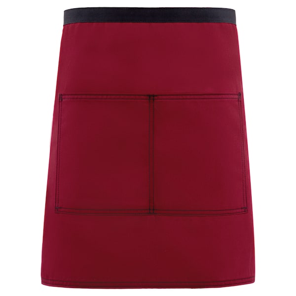 Deltaplus Waist Apron, Half Bistro, City Market Everyday, CME28, Burgundy 83507 - main